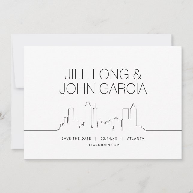 Invitation Atlanta Enregistrer la date (Devant)