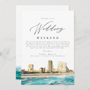 Invitation ATLANTIC CITY Mariage Week-end Bienvenue Itinérair