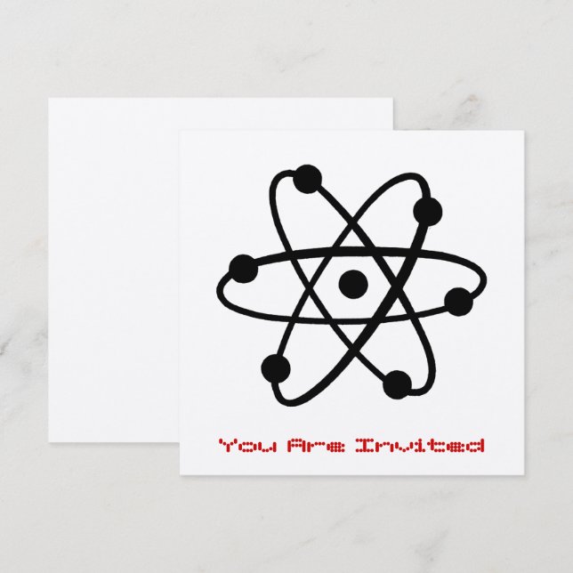 Invitation atomique (Devant / Derrière)