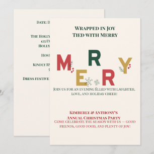 Invitation Attaché à la fête de Noël joyeuse