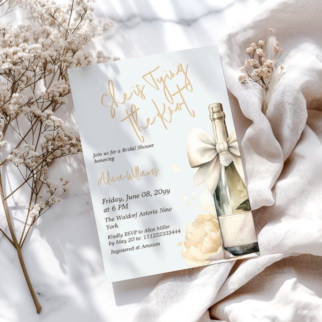 Invitation Attache Beurre de noeud Fête des mariées de la cor (Créateur téléchargé)