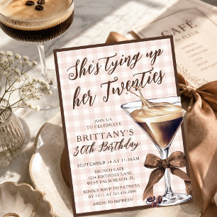 Invitation Attacher Mes 20 Ans Espresso Martini 30e Anniversa