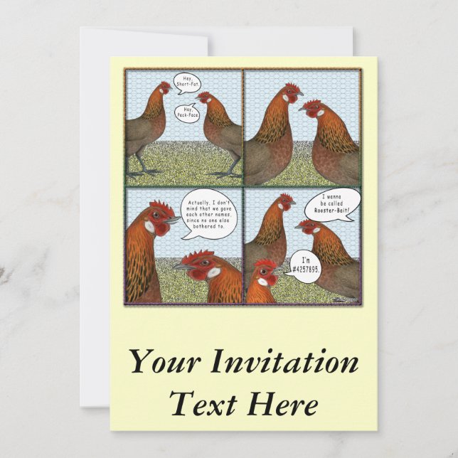 Invitation Attaque de coq (Devant)