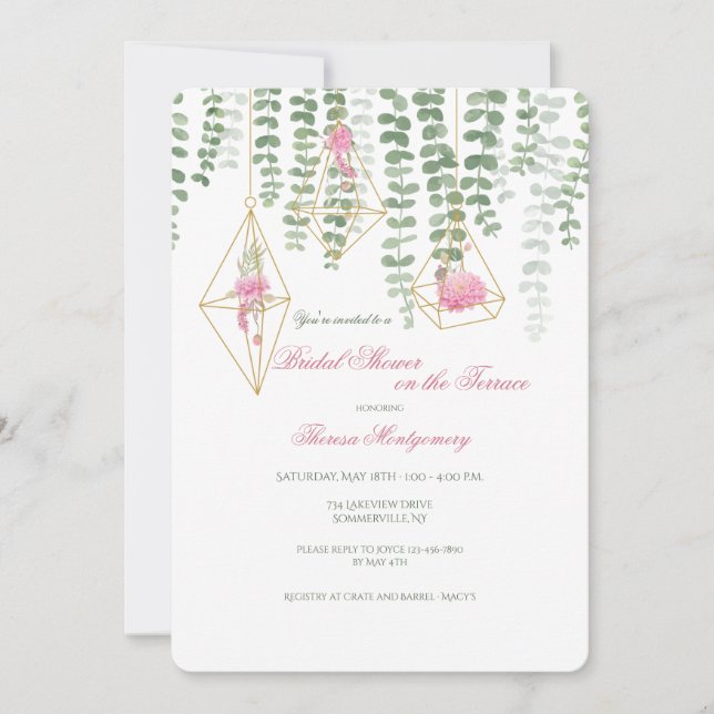 Invitation Attendons la Fête de l'mariée (Devant)