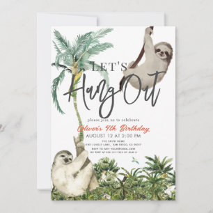 Invitation Attendons l'Anniversaire de enfant de la jungle de