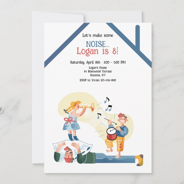 Invitation Attendons-nous à l'invitation d'anniversaire (Devant)