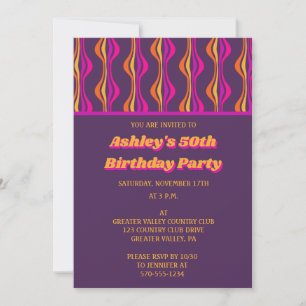 Invitation Attentes de raisin Super Disco violet