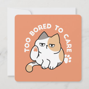 Invitation Attitude de chat paresseux – Trop blasé pour s'en 