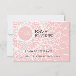 Invitation Attrape-rêve en quartz rose DIY RSVP de mariage