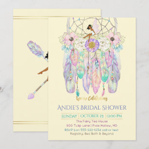 Invitation Attrape-rêve Ethnique Bohème Papier de n'importe q