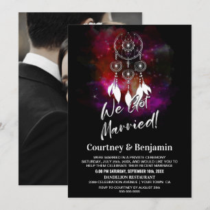 Invitation Attrape-rêves de Nuit Étoilée Réception de Mariage