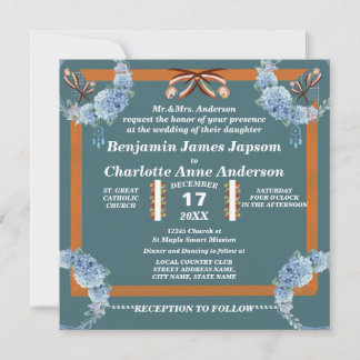 Invitation Attrape-rêves Floral Élégant Mariage Personnalisé