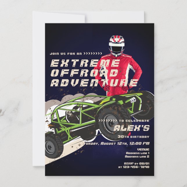 Invitation ATV UTV Offroad Adventure Extreme Sports Car Club (Devant)