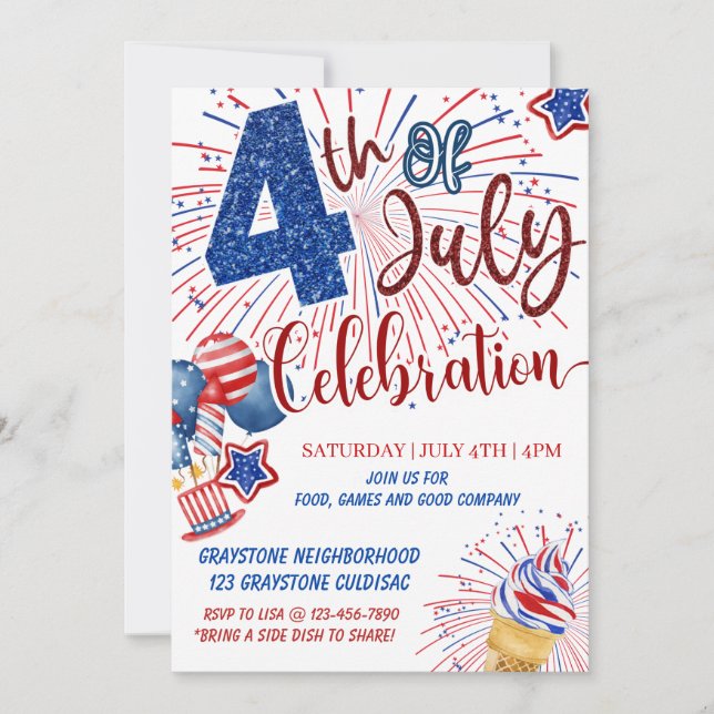 Invitation au 14 juillet (Devant)