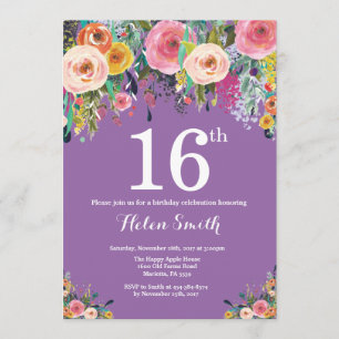 Invitation au 16e anniversaire de la florale viole