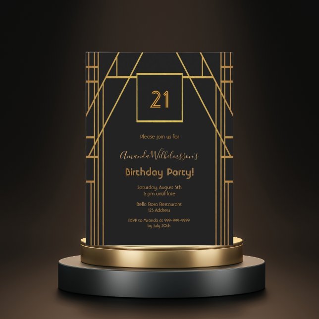 Invitation au 21e anniversaire de Roaring 20's (Créateur téléchargé)