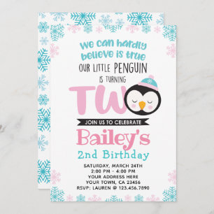 Invitation au 2e anniversaire de Penguin