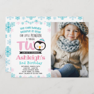 Invitation au 2e anniversaire de Penguin avec phot