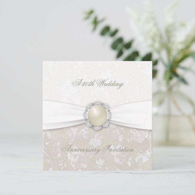 Invitation au 30e anniversaire de mariage en damas (Debout devant)