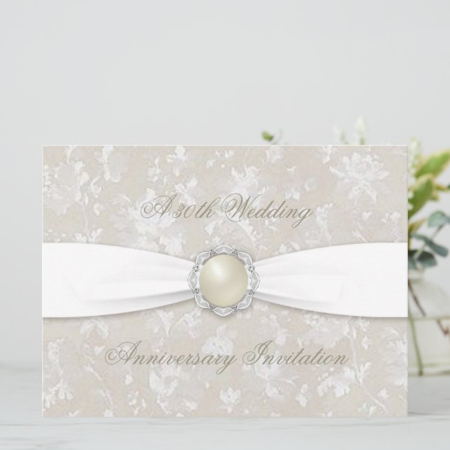 Invitation au 30e anniversaire de mariage en damas (Debout devant)