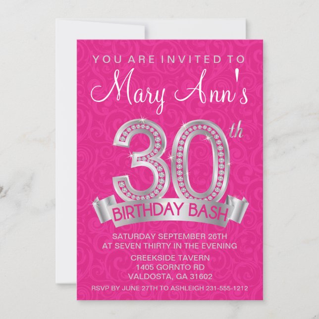 Invitation au 30e anniversaire du Diamant (Devant)