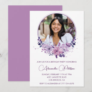 Invitation au 35e anniversaire Photo Élégant Boho