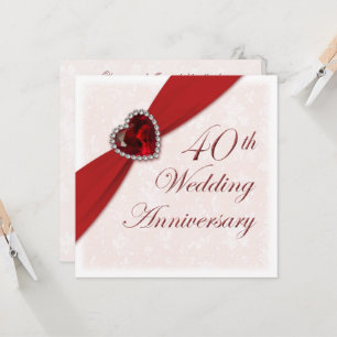 Invitation au 40e anniversaire de mariage en damas