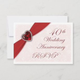 Invitation au 40e anniversaire de mariage en damas