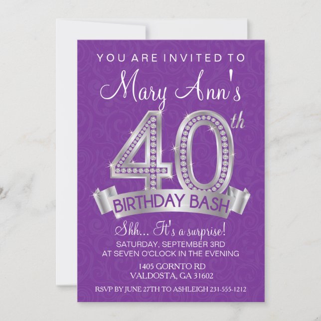 Invitation au 40e anniversaire du diamant - Jalon (Devant)