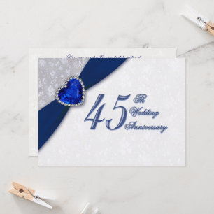 Invitation au 45e anniversaire de mariage en damas