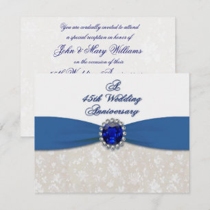 Invitation au 45e anniversaire de mariage en damas