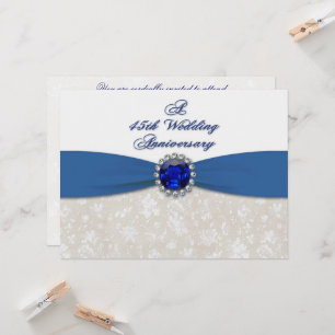 Invitation au 45e anniversaire de mariage en damas