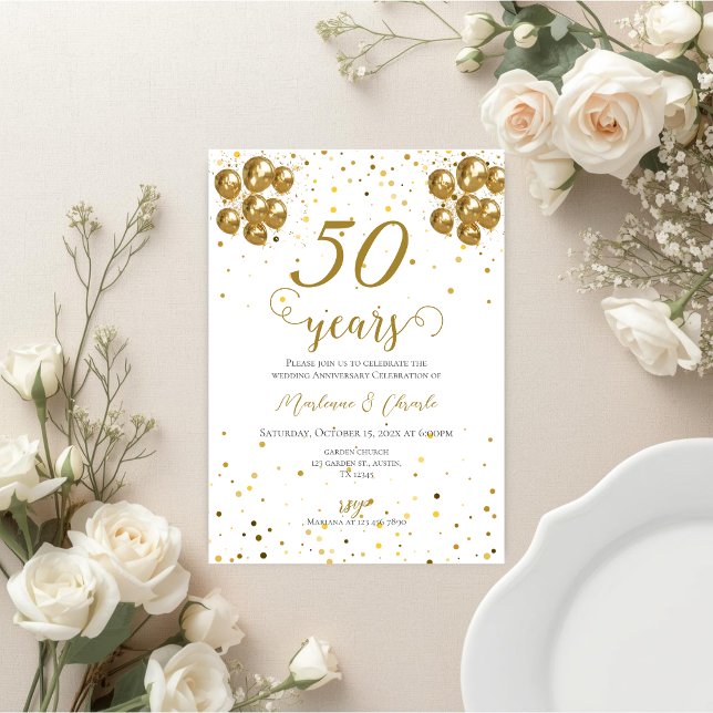 invitation au 50e anniversaire (Créateur téléchargé)