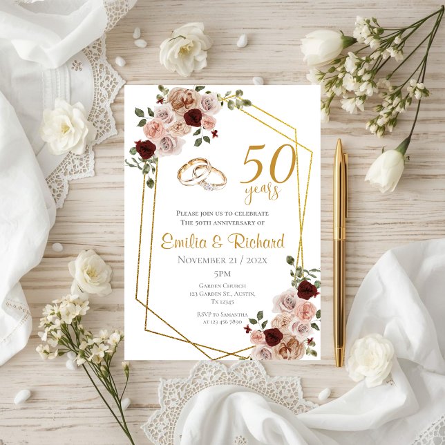 Invitation au 50e anniversaire (Créateur téléchargé)