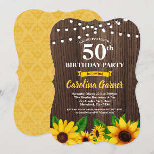 Invitation au 50e anniversaire du tournesol. Tout