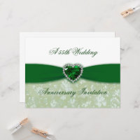 Invitation au 55e anniversaire de mariage en damas