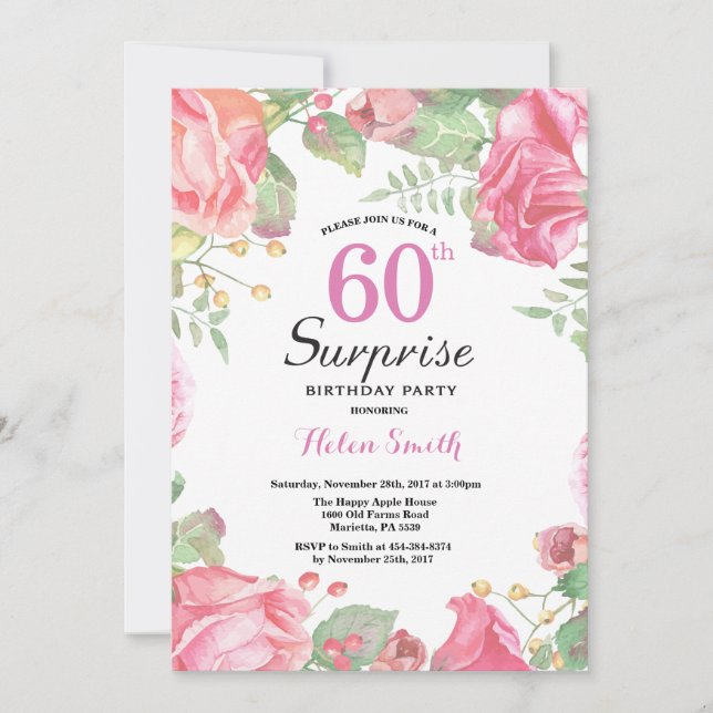 Invitation au 60e anniversaire de la Surprise de l (Devant)