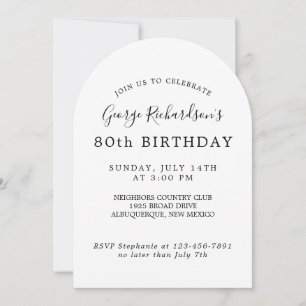 Invitation au 80e anniversaire