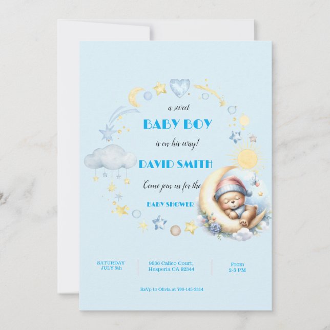 Invitation au baby shower (Devant)