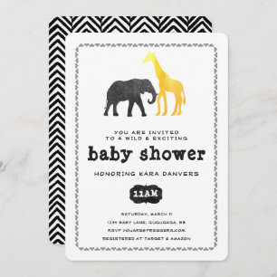 Invitation au Baby shower Animal Safari
