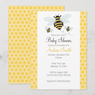 Invitation au Baby shower-anniversaire de Bumble B