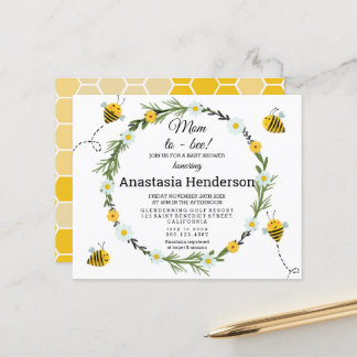 Invitation au Baby shower budgétaire.