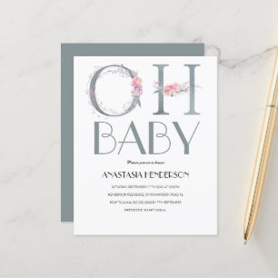 Invitation au Baby shower budgétaire.