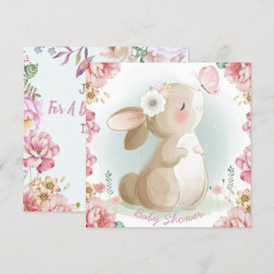 Invitation au Baby shower Bunny