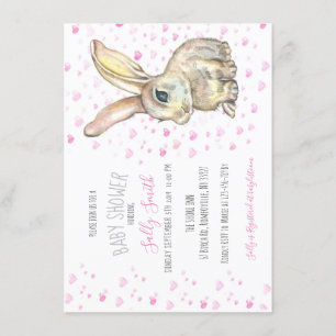 Invitation au Baby shower Bunny