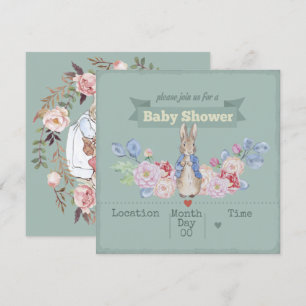 Invitation au Baby shower Bunny