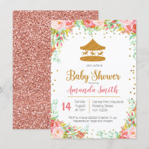 Invitation au baby shower Carnival Circus