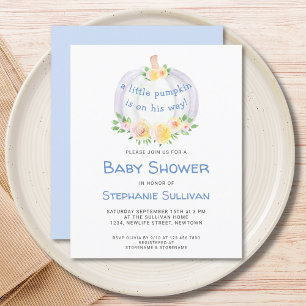 Invitation au Baby shower Citrouille d'automne du