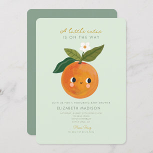Invitation au Baby shower d'agrumes de Little Cuti