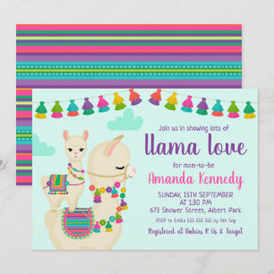 Invitation au Baby shower d'amour de Llama